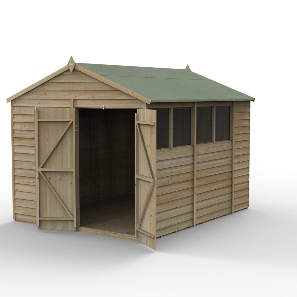 4LIFE Apex Shed 8×10 – Double Door – 4 Window 5013053200087 2